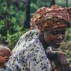 Mother and baby cassava farming